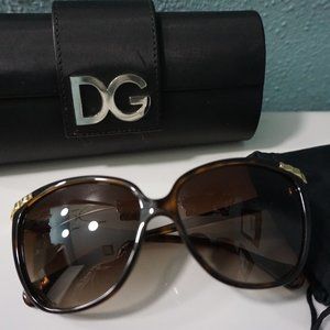 DG  DOLCE & GABBANA DD 8096 502/13 HAVANA GRADIENT SUNGLASSES  Cat Eye Tortoise